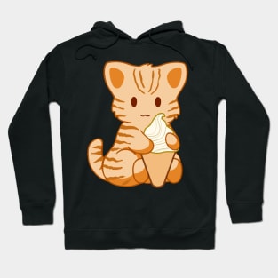 Ice Cream Orange Tabby Cat Hoodie